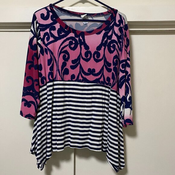 Sew in Love, 3/4 length sleeve, 2 designs, asymmetrical tunic, size XL - Picture 1 of 8
